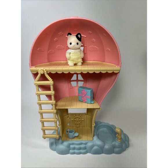 Sylvanian Families Tuxedo Baby Cat Fluffy Hot Air Balloon House Calico Critters - Picture 3 of 4